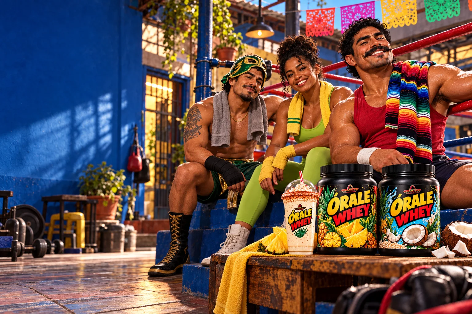 A bright Mexican lucha gym welcomes the next members of the Órale Whey familia