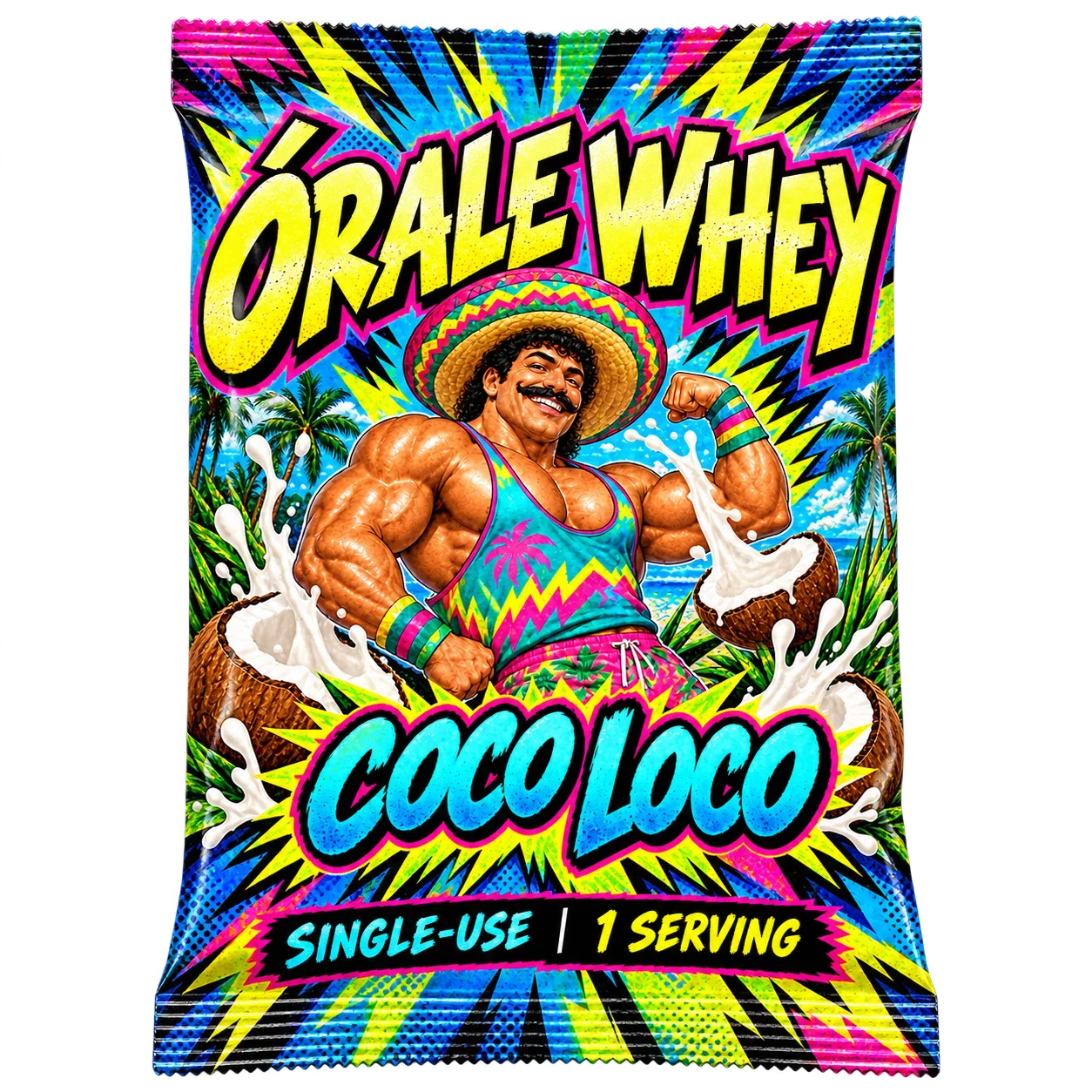 Órale Whey Coco Loco packaging